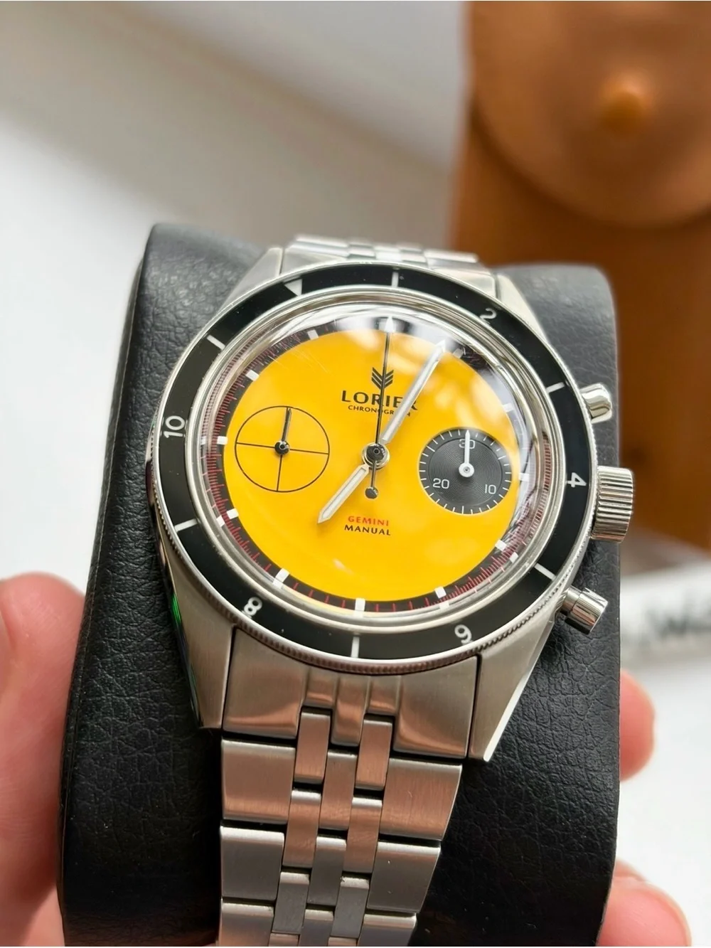 Lorier Gemini SII Racer Yellow Dial Chronograph Special Edition Full Set